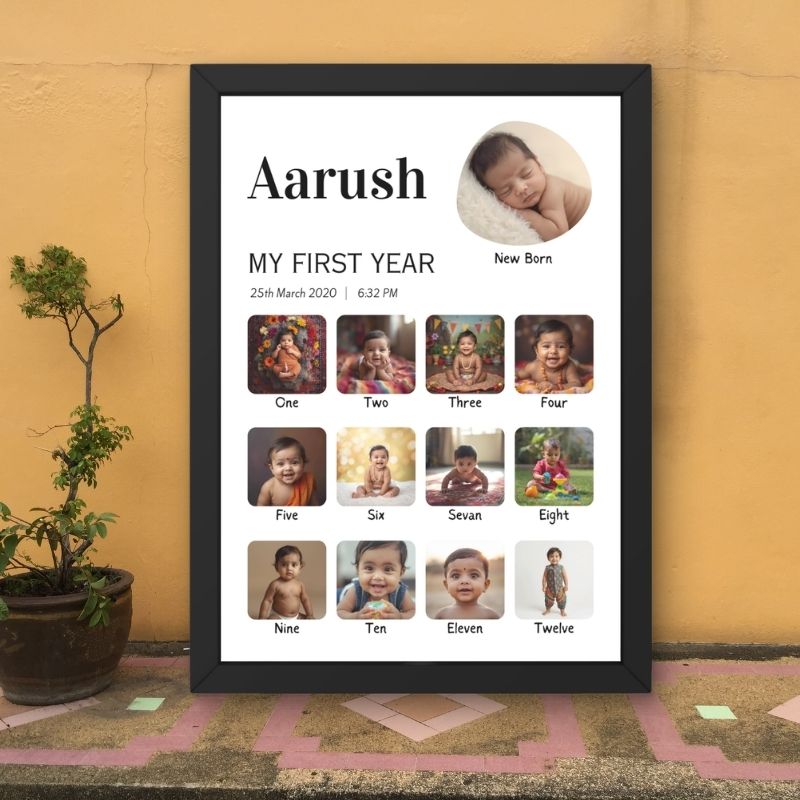 12 Month baby frame - First year