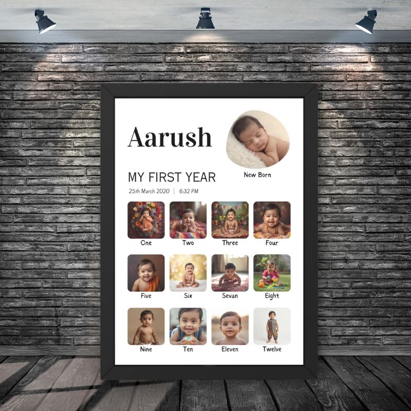 12 Month baby frame - First year