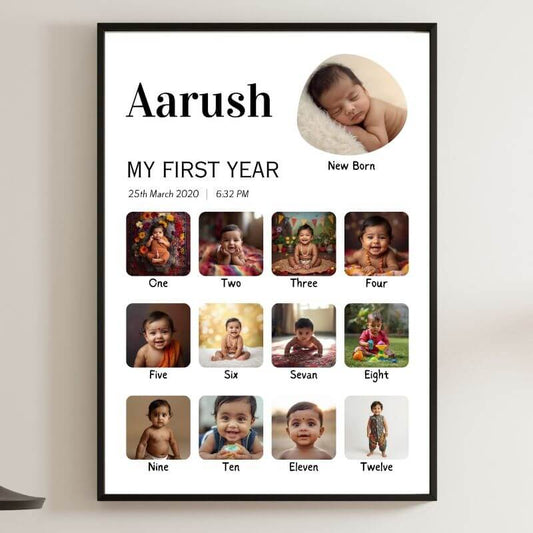 12 Month baby frame - First year