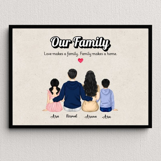 Our Family – Love Makes a Home (Personalised Frame)