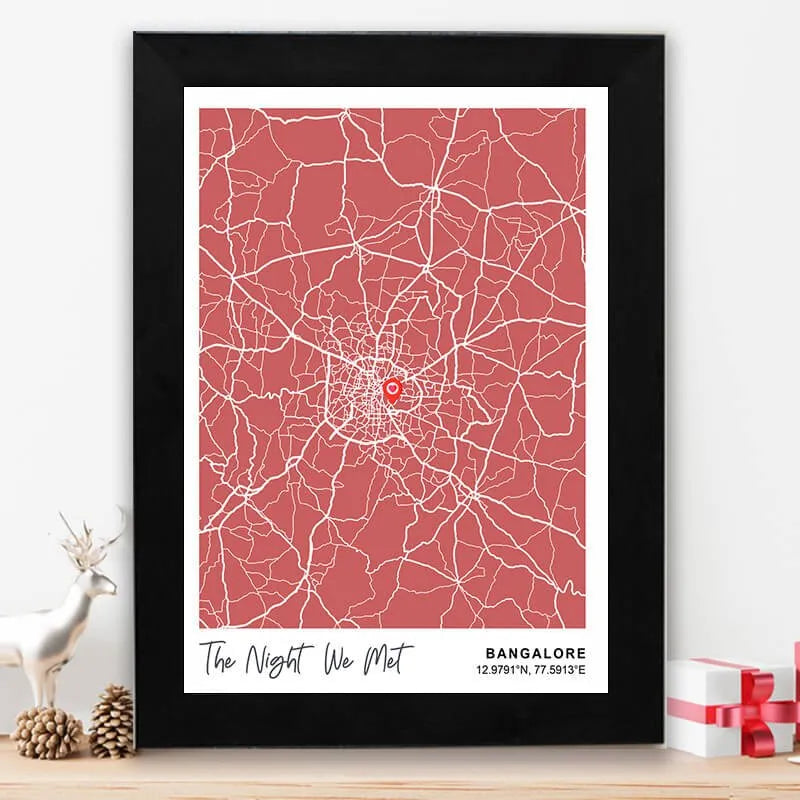 Personalized street map - Alpha  pink