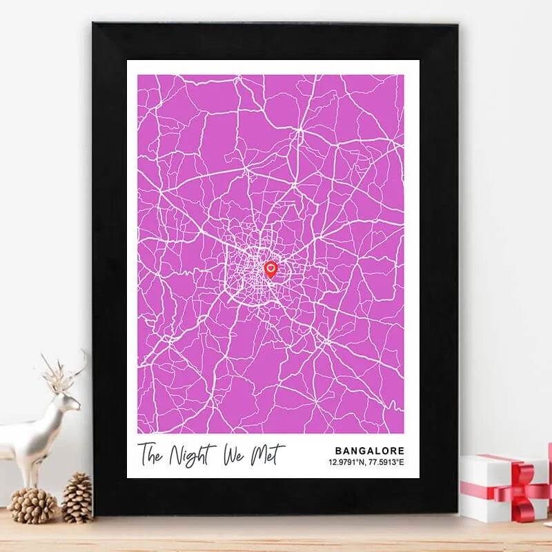 Personalized street map - Alpha  pink