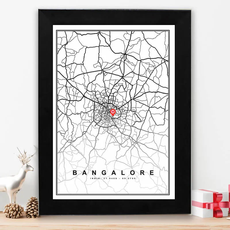 Personalized street map - Classic grey