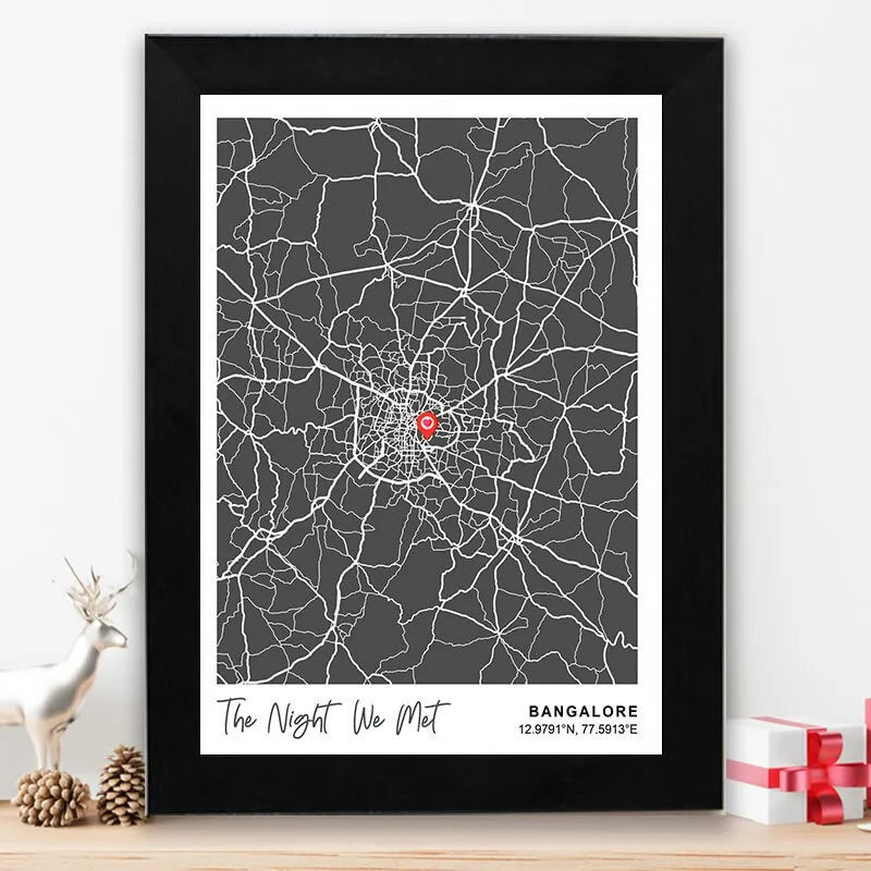 Personalized street map - Alpha  pink