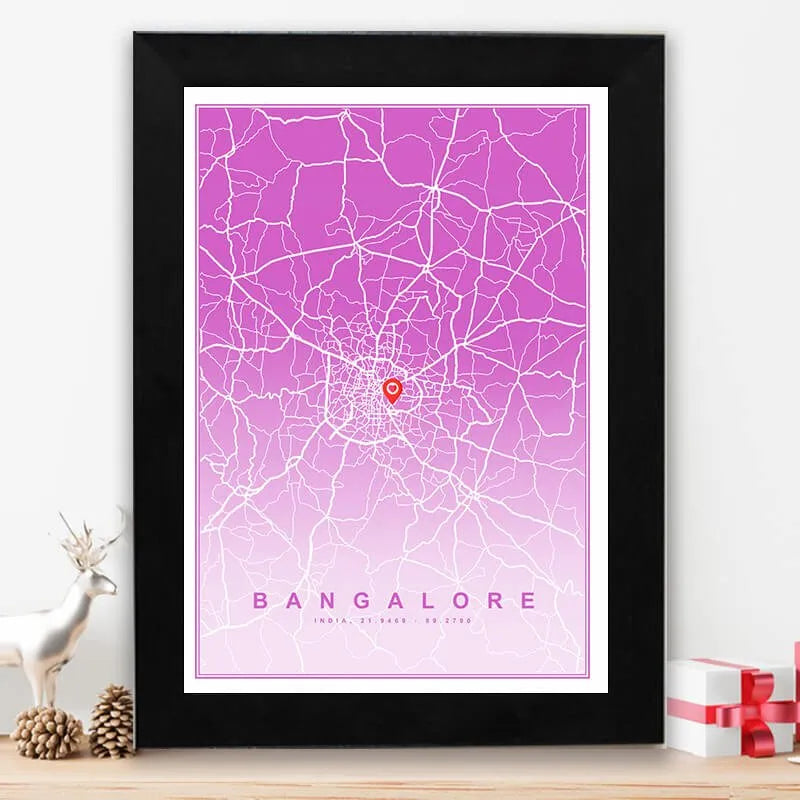 Personalized street map - Classic grey