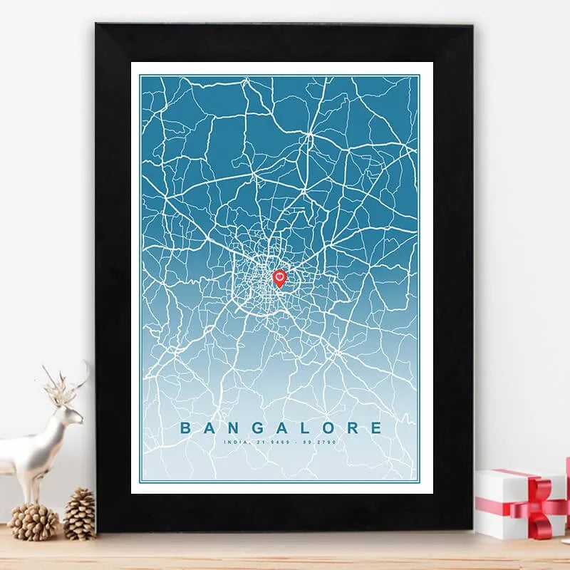 Personalized street map - Classic grey