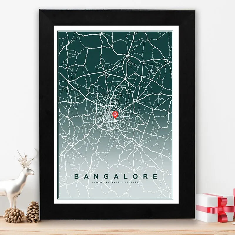 Personalized street map - Classic grey