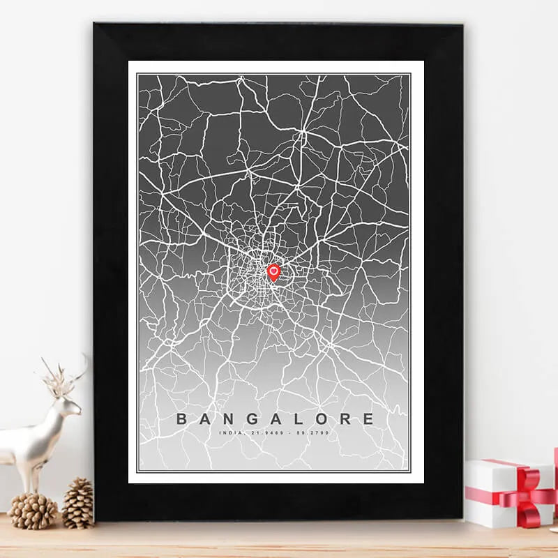 Personalized street map - Classic grey